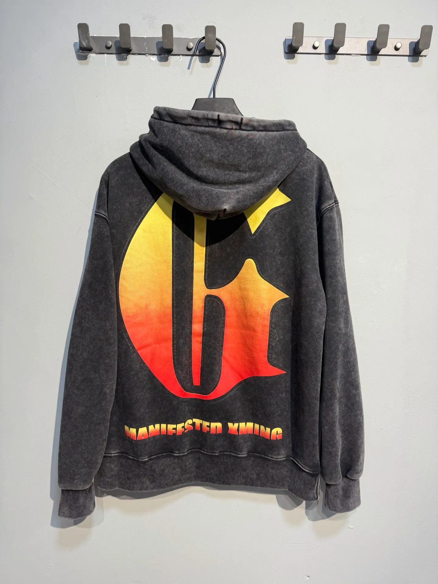 G 6605# Washed and distressed Black/Washed postal green I In Stock real shot Godspeed cross-border American rock street washed Retro style hooded pocket sweatshirt (high-definition printing) Fabric (fabric): High-density cotton washed sweatshirt plus velvet and thickened Weight Sizes (size): S-M-L-XL Color (colour): Washed and distressed Black/Washed postal green